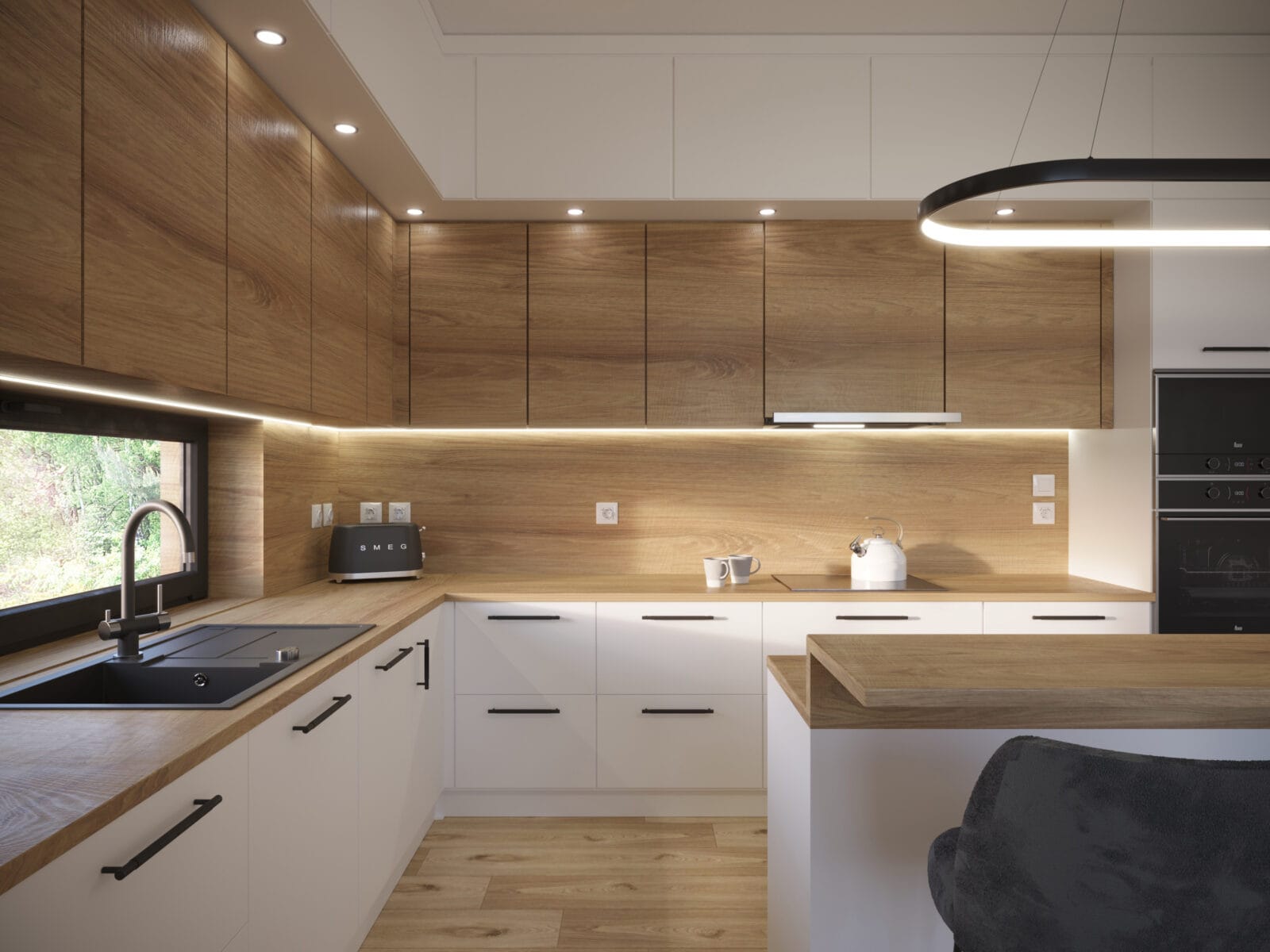 Kuchnia w stylu Hygge - szara