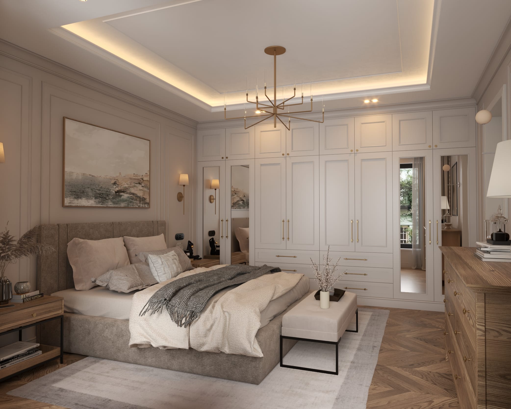 Wizualizacja klasycznej kuchni